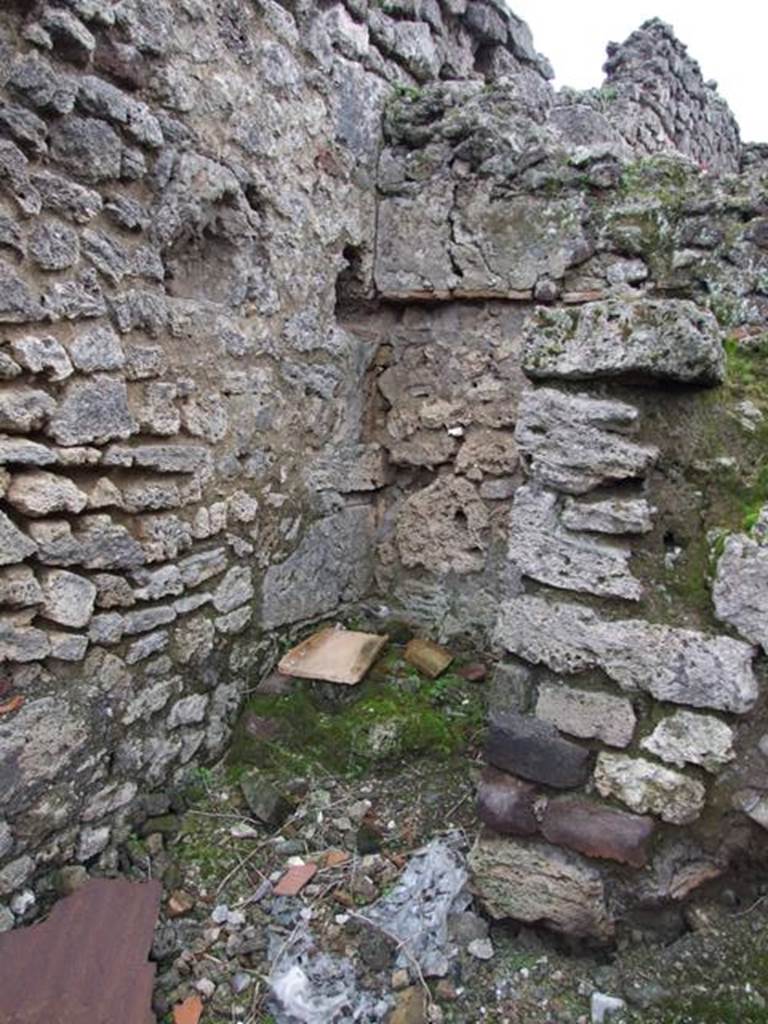 VI.10.11 Pompeii.  March 2009.  Room 13.  Kitchen.  
Site of Latrine?, in south east corner behind stairs.
