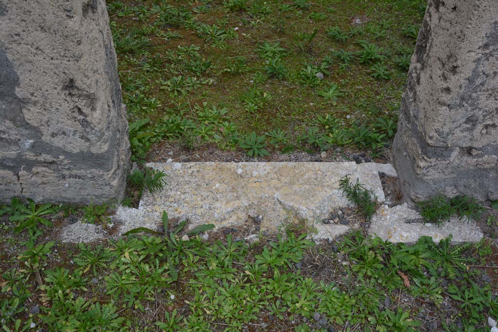 VI.11.9 Pompeii. October 2017. Room 6, doorway threshold.
Foto Annette Haug, ERC Grant 681269 DCOR
