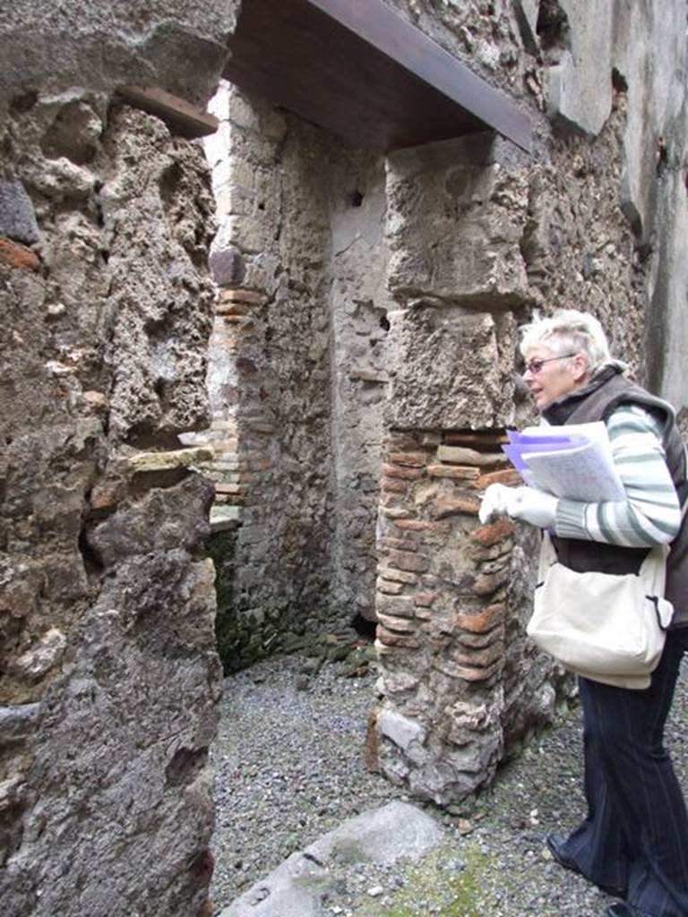 VI.11.9 Pompeii. March 2009. Doorway into room 13, kitchen.