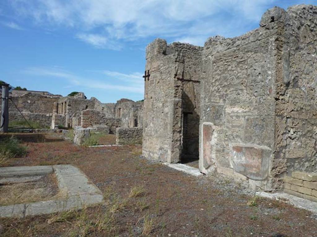 VI.13.6 Pompeii. September 2015. Rooms on east side of atrium, looking north-east.