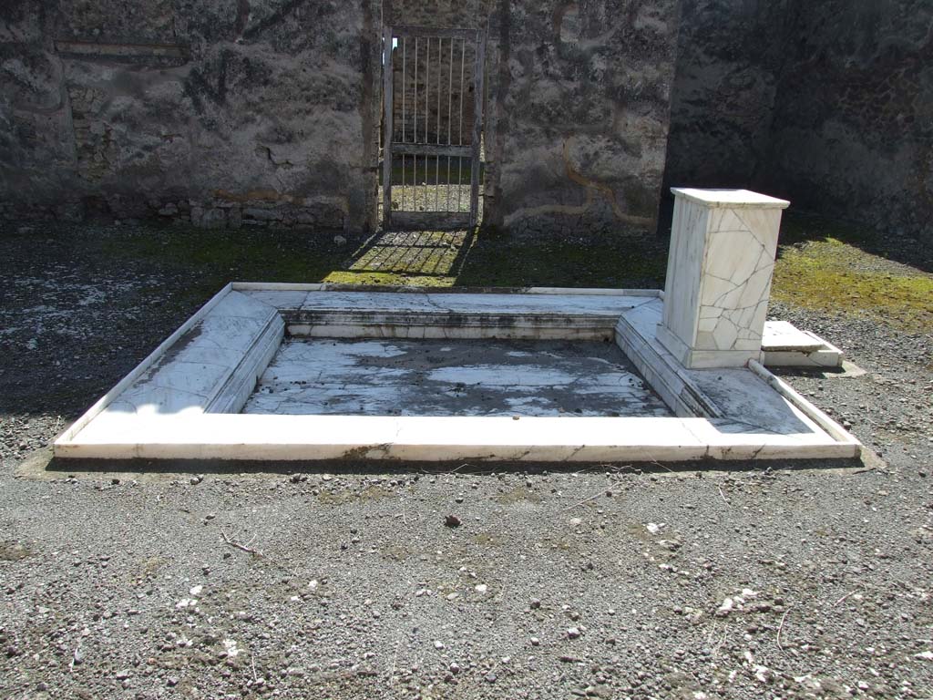 VI.14.20 Pompeii. March 2009. Room 1, looking south across impluvium in atrium.