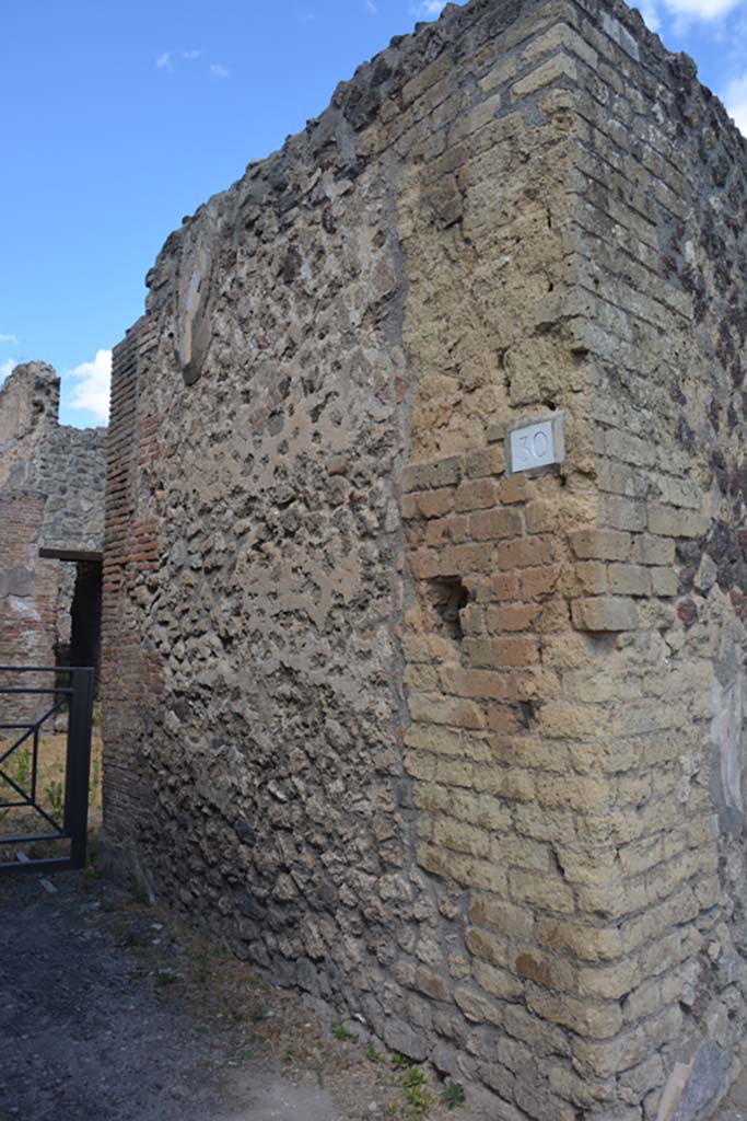 VI.14.30 Pompeii. July 2017. North wall of vestibule/entrance corridor.
Foto Annette Haug, ERC Grant 681269 DÉCOR.
