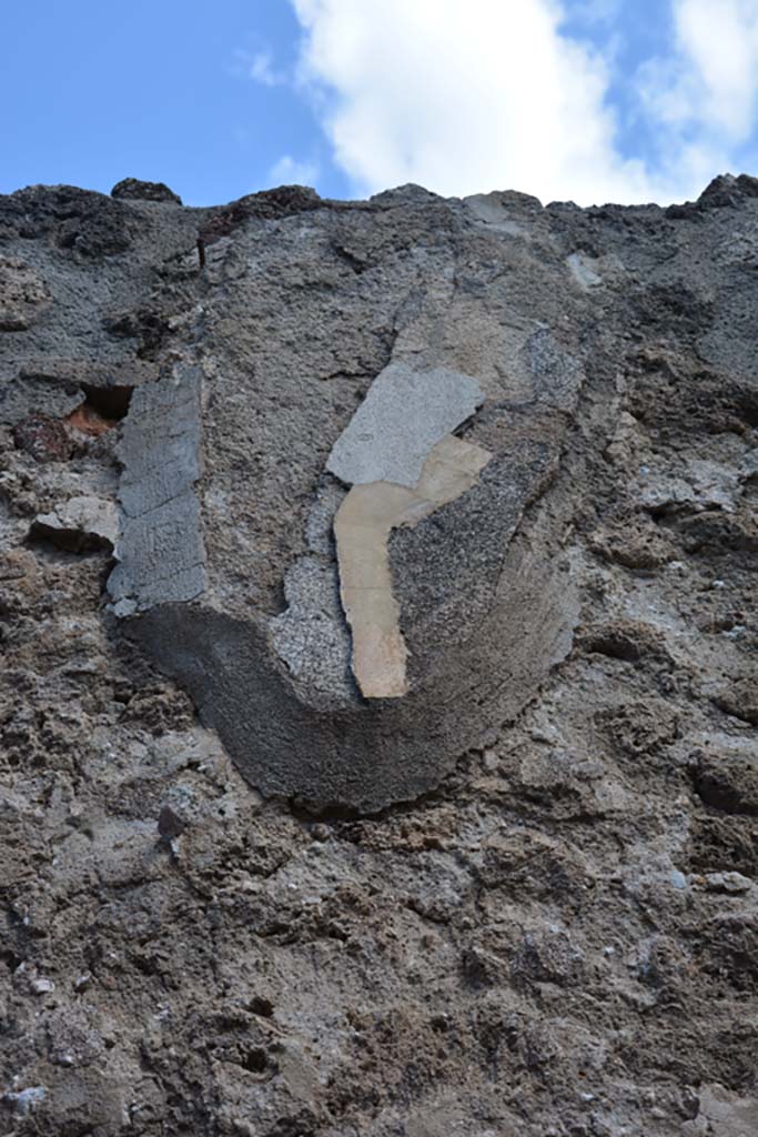 VI.14.30 Pompeii. July 2017. Detail from north wall of vestibule/entrance corridor.
Foto Annette Haug, ERC Grant 681269 DÉCOR.
