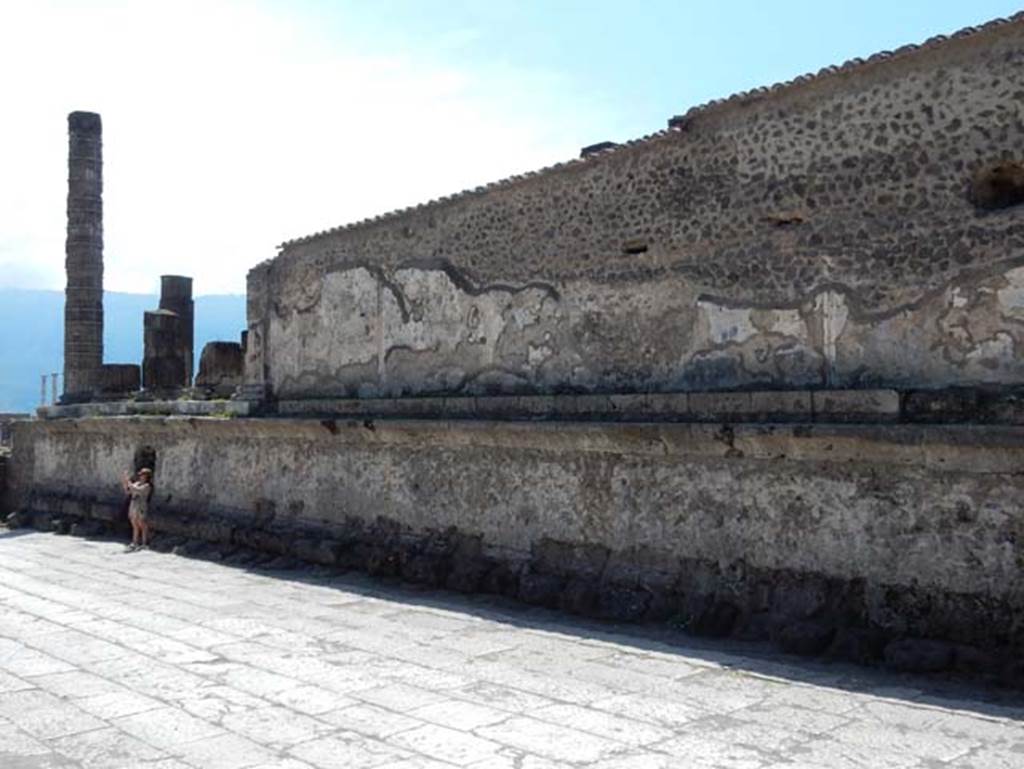 VII.8.1 Pompeii, May 2018. Looking towards south end of east wall of Temple. Photo courtesy of Buzz Ferebee.