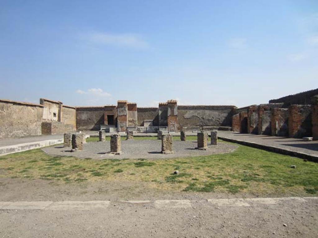 VII.9.7 and VII.9.8 Pompeii. March 2012. Looking east across Macellum.  Photo courtesy of Marina Fuxa.