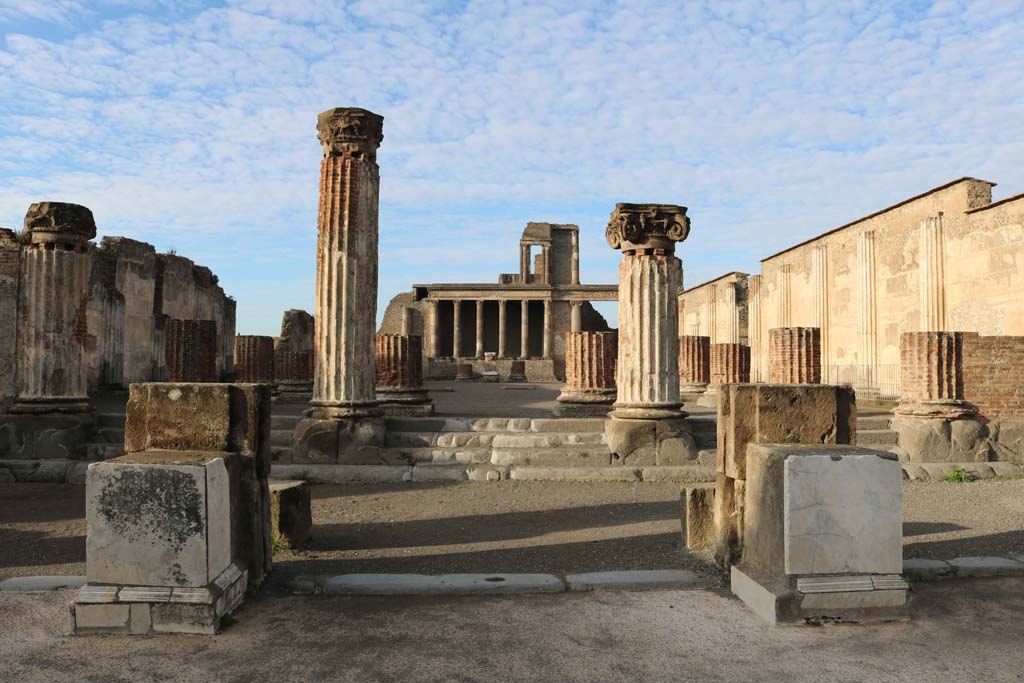 VIII.1.1 Pompeii. December 2018. Looking west to Basilica. Photo courtesy of Aude Durand.