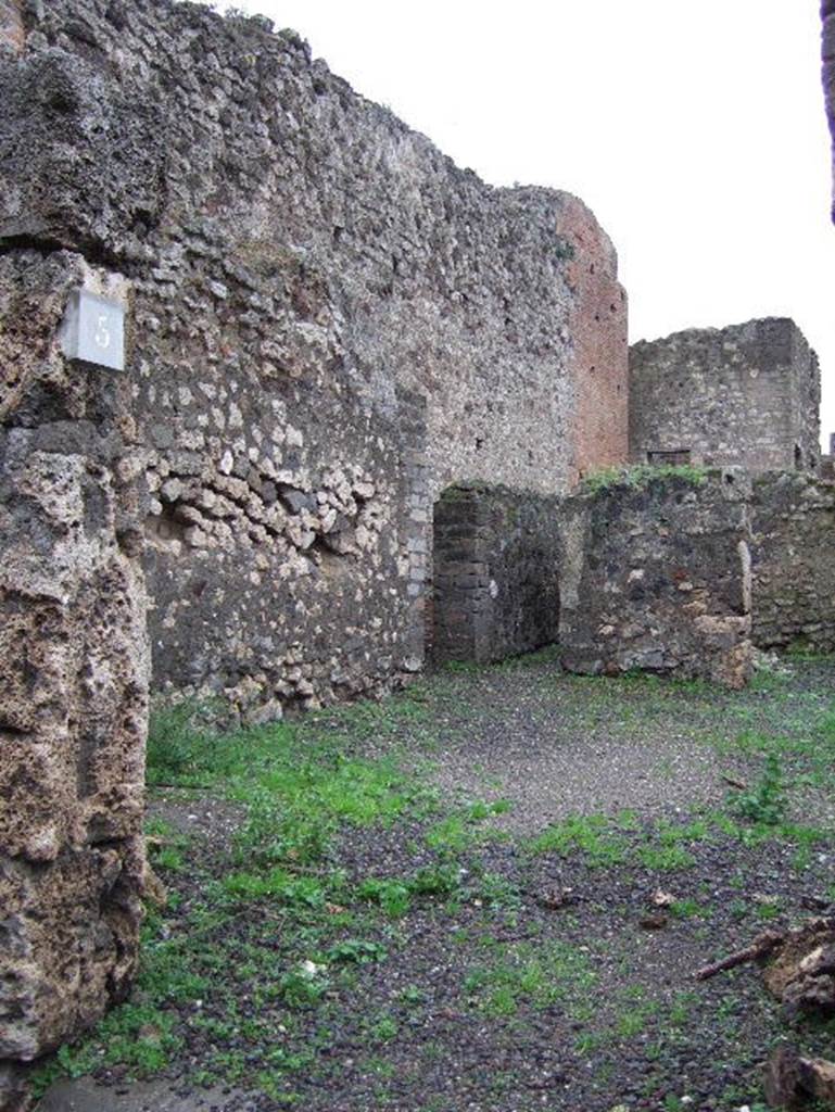 VIII.2.5 Pompeii. December 2005. Looking south-east from entrance.