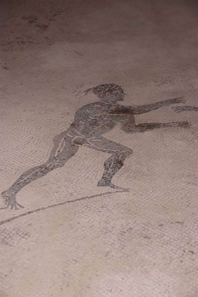 VIII.2.23 Pompeii. October 2020. Detail of athlete facing right on mosaic. Photo courtesy of Klaus Heese.