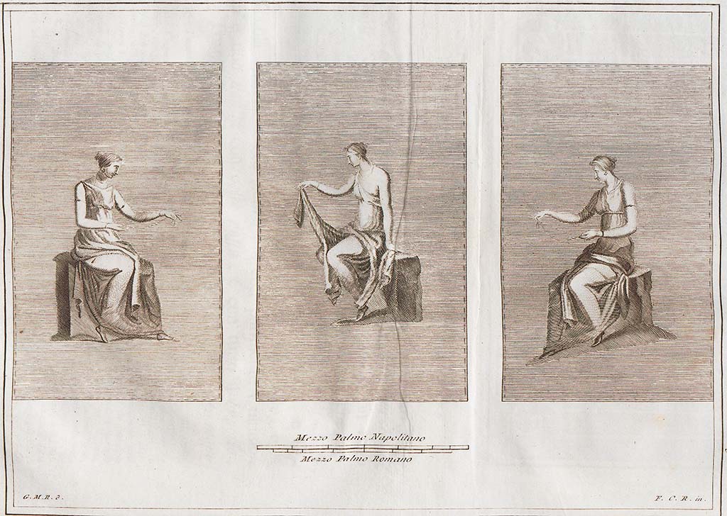 VIII.2.39 Pompeii. 22nd August 1767. Room l, on first lower floor.
See Antichità di Ercolano: Tomo Setto: Le Pitture 5, 1779, (p.211, no. 48).
See Pagano, M. and Prisciandaro, R., 2006. Studio sulle provenienze degli oggetti rinvenuti negli scavi borbonici del regno di Napoli. Naples: Nicola Longobardi, p. 62, and PAH I, 1, 210.
