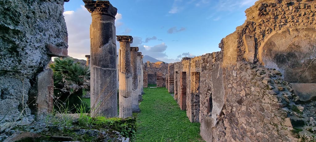 VIII.3.8 Pompeii. December 2023. Looking north across east side of peristyle. Photo courtesy of Miriam Colomer.