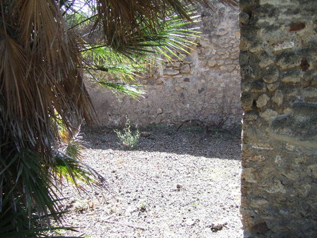 VIII.3.14 Pompeii. September 2005. 
Looking south into oecus fenestratum on east side of atrium, from garden area.


