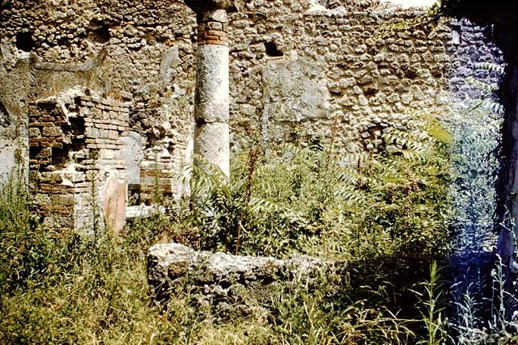 VIII.4.33 Pompeii. 1959. Looking north from peristyle towards the windowed triclinium.
Photo by Stanley A. Jashemski.
Source: The Wilhelmina and Stanley A. Jashemski archive in the University of Maryland Library, Special Collections (See collection page) and made available under the Creative Commons Attribution-Non Commercial License v.4. See Licence and use details.
J59f0268
