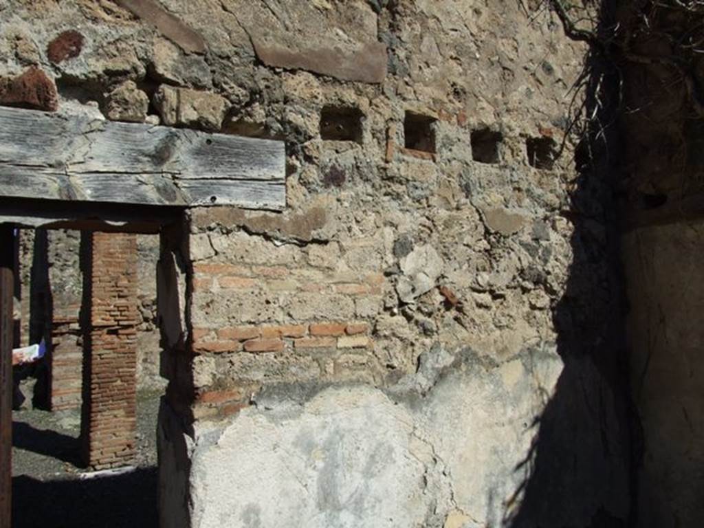 VIII.5.2 Pompeii.  March 2009.  Room 12.  North wall, with Doorway to Portico.