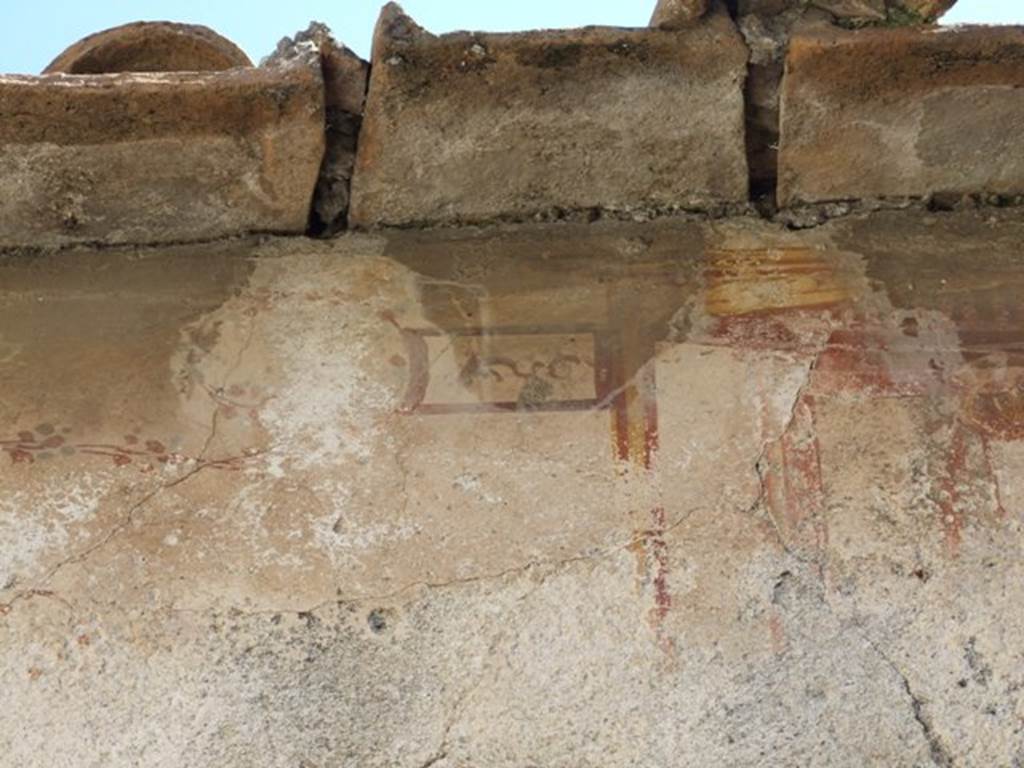 VIII.5.28 Pompeii.  March 2009. Room 7, Oecus. Detail of painting on East wall.