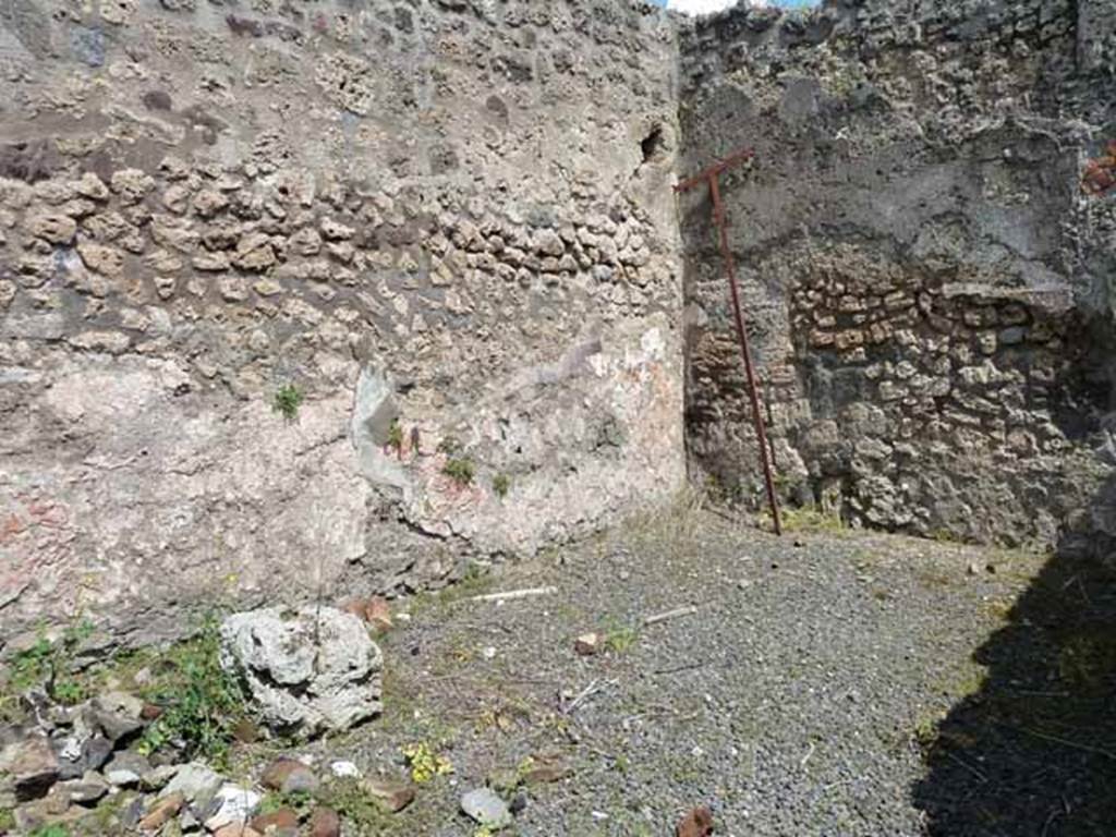 IX.1.1 Pompeii. May 2010. North-east corner of rear room.