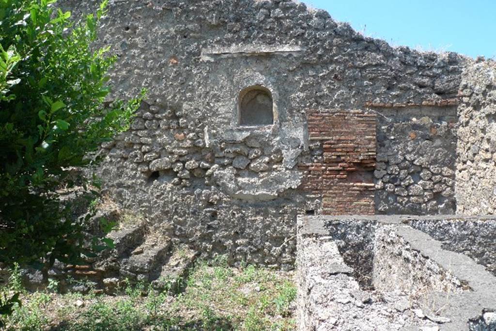 IX.2.24 Pompeii. July 2010. West wall of yard. Photo courtesy of Michael Binns.