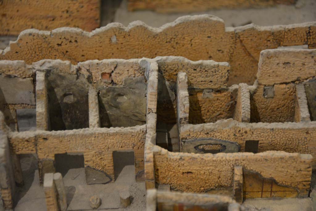 IX.5.2 Pompeii. July 2017. Looking towards rooms on west side, with side rear doorway at IX.5.22, on left, and peristyle, lower left
From cork model in Naples Archaeological Museum.
Foto Annette Haug, ERC Grant 681269 DÉCOR
