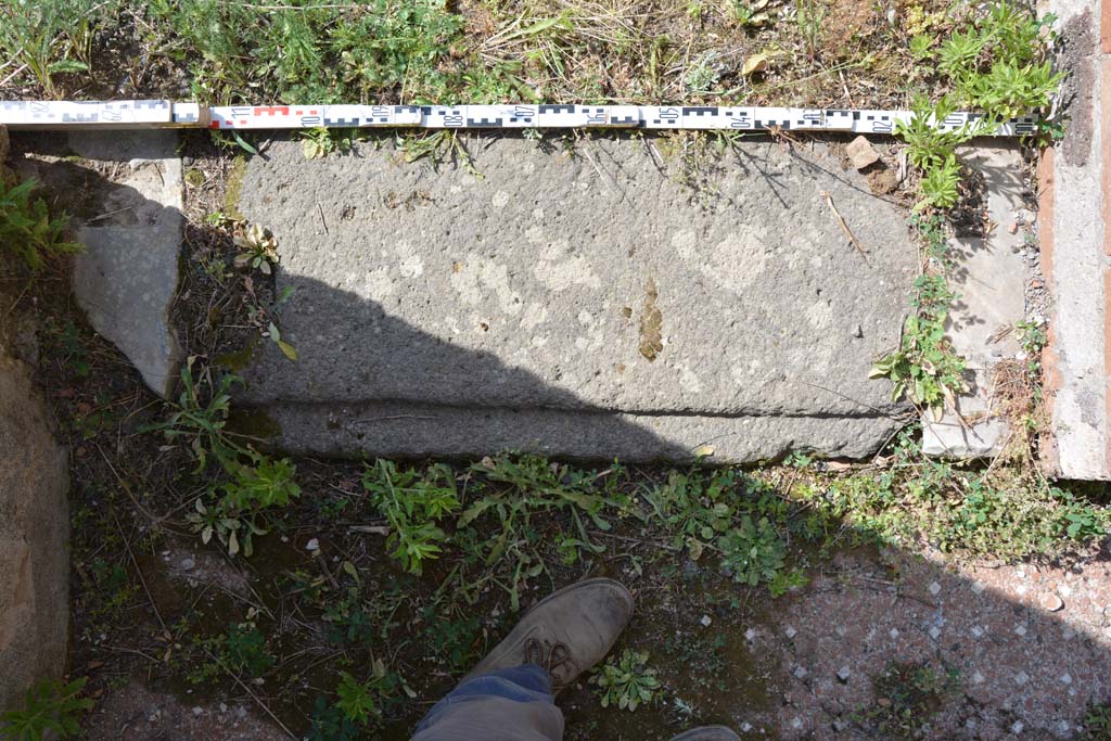 IX.5.2 Pompeii. May 2017. Room ‘i’, detail of doorway threshold looking north towards atrium ‘b’.
Foto Christian Beck, ERC Grant 681269 DÉCOR.
