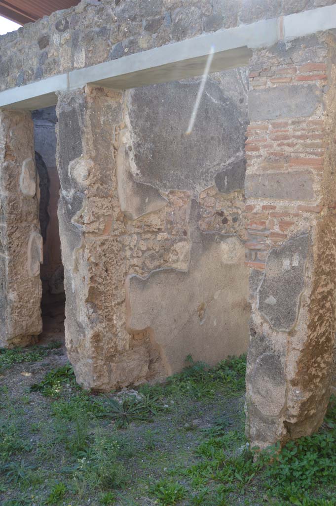 IX.7.20 Pompeii. October 2017. 
Looking towards south wall of entrance corridor, and doorway to room (c), on its south side.
Foto Taylor Lauritsen, ERC Grant 681269 DÉCOR.
