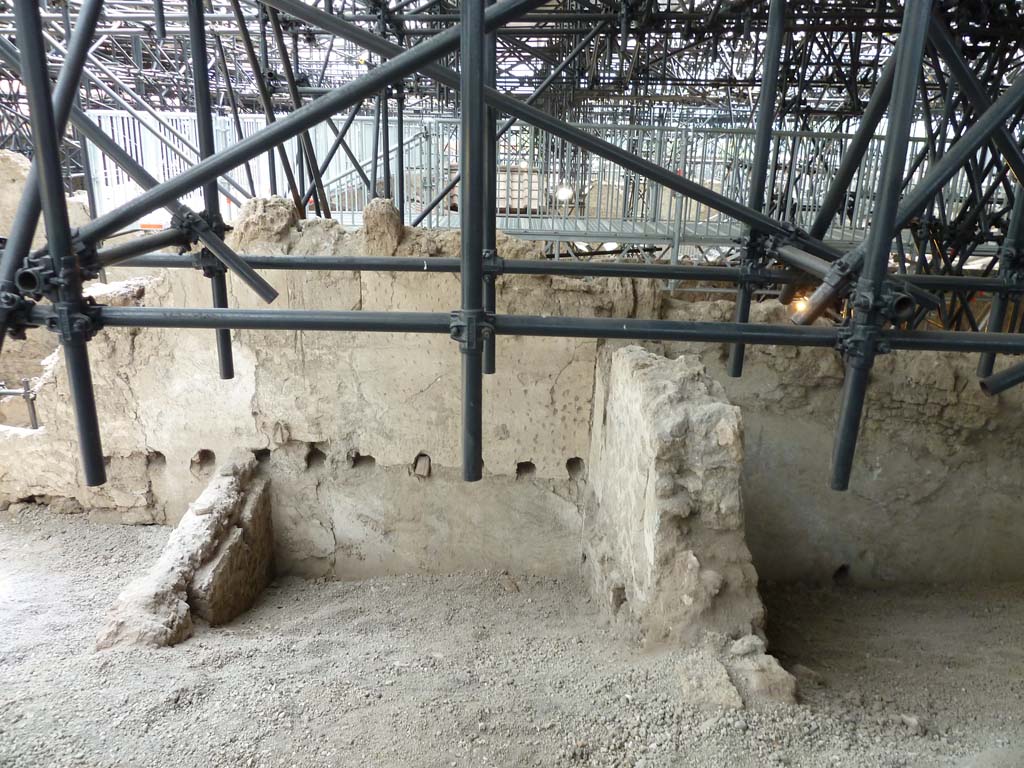 IX.12.B/IX.12.9 Pompeii. May 2010. Partially excavated rooms along the north side of the insula. Looking south.