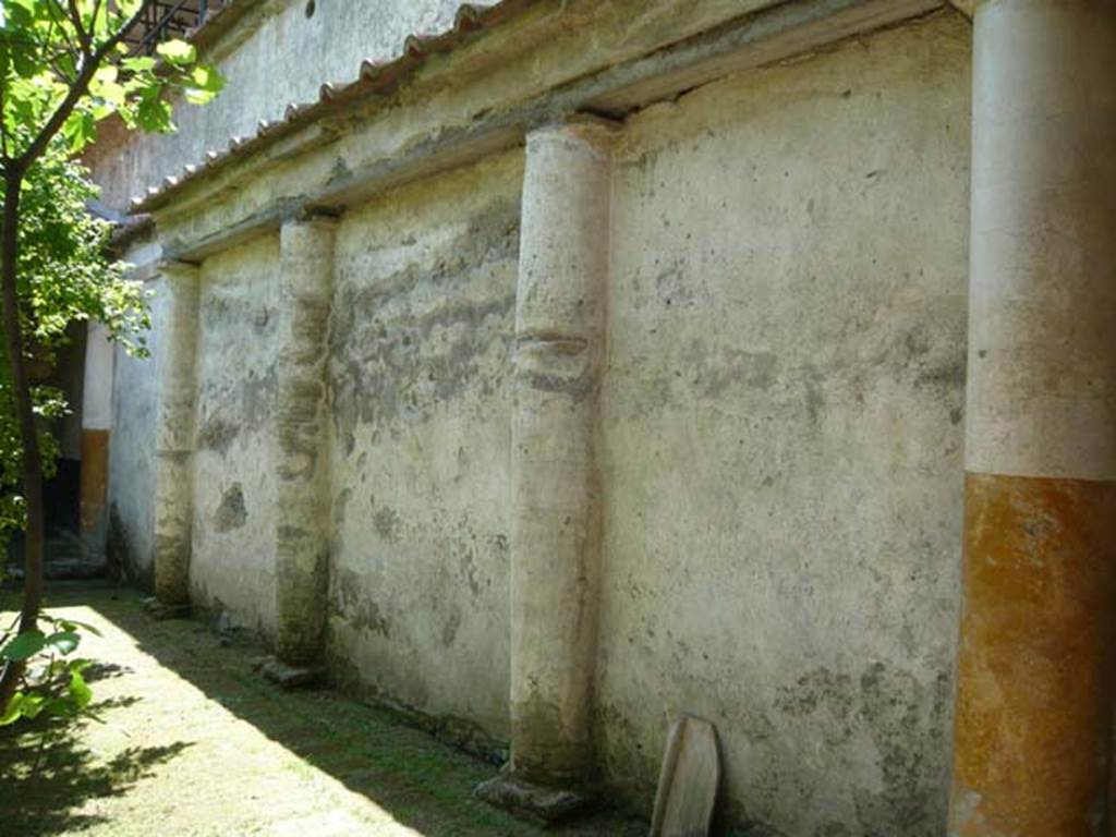 IX.13.1-3 Pompeii. May 2012.  Room 9, looking south along west wall of peristyle. 
Photo courtesy of Buzz Ferebee.

