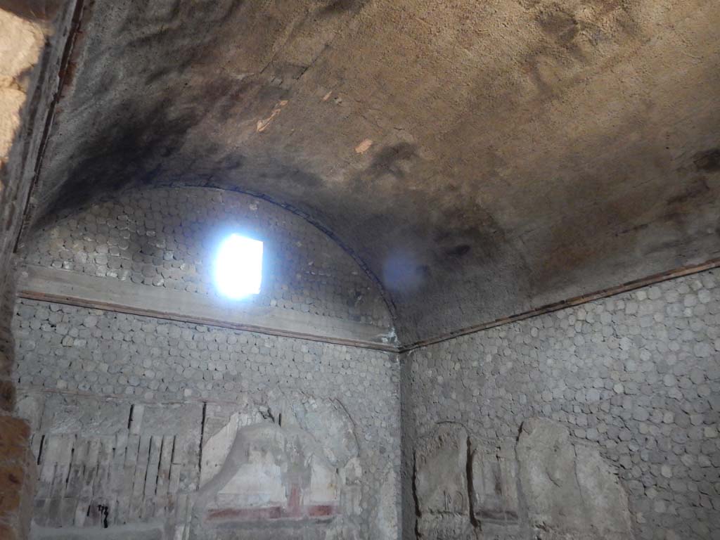 Villa San Marco, Stabiae, June 2019. Room 29, vaulted ceiling at west end. Photo courtesy of Buzz Ferebee