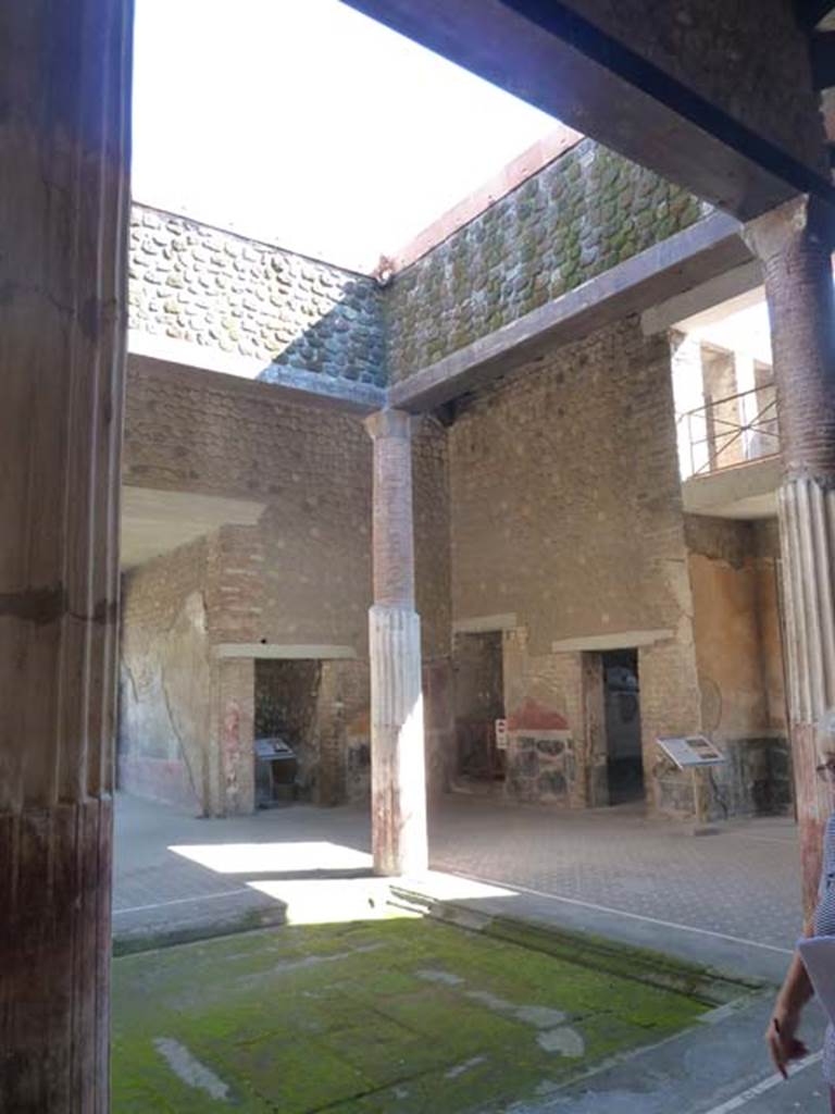 Villa San Marco, Stabiae, September 2015. 
Room 44, looking towards the south-east corner of the atrium. 
