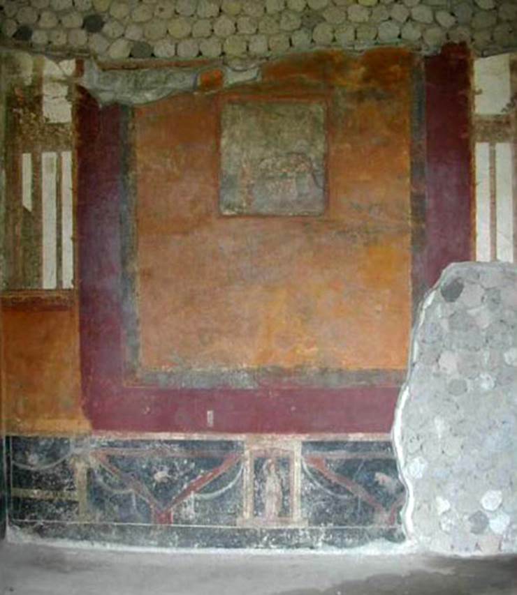 Villa San Marco, Stabiae, December 2006. Room 53. East wall in alcove.