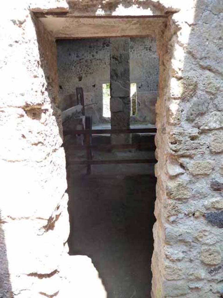 Villa of Mysteries, Pompeii. May 2010. Doorway to rooms 48-9