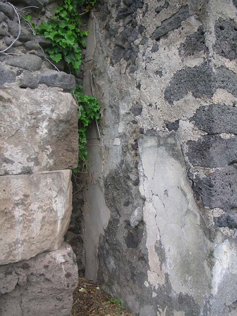 Tower XII, Pompeii. May 2010. 
South side of city walls at west side of tower. Photo courtesy of Ivo van der Graaff.

