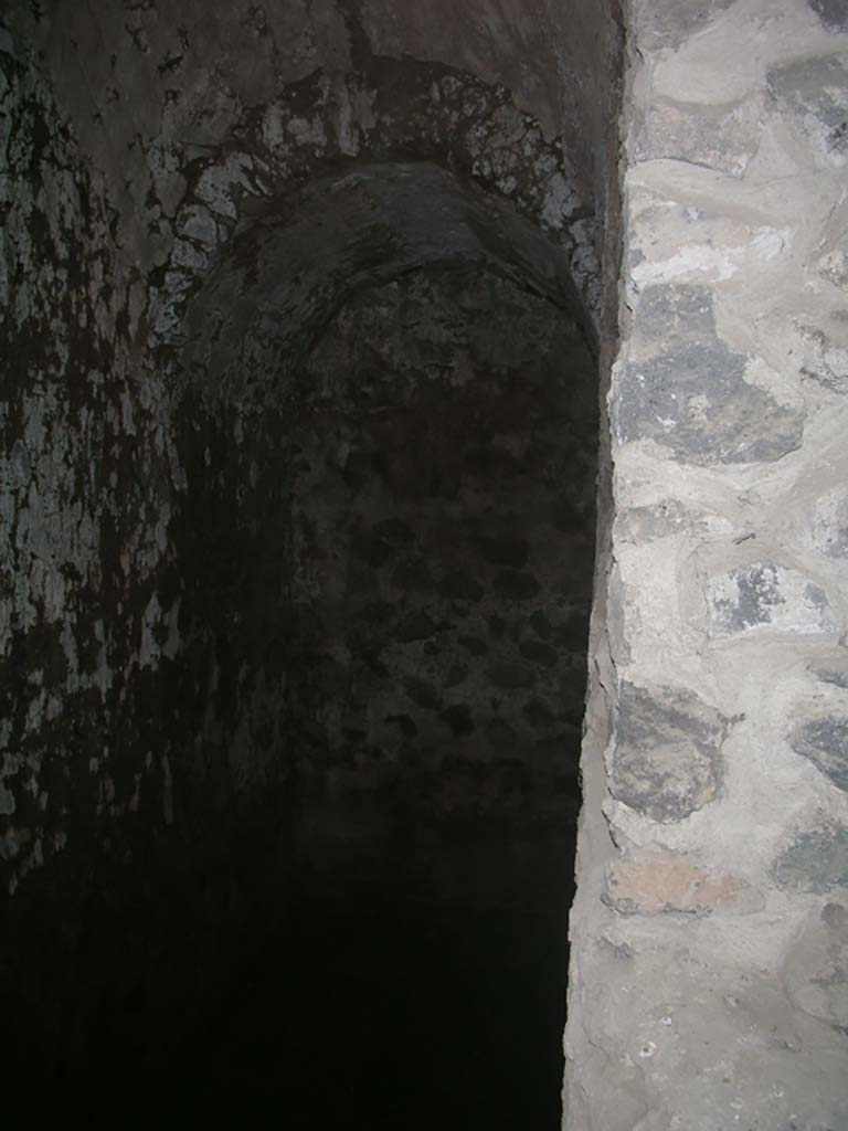 Tower II, Pompeii. May 2010. 
Looking east through rectangular opening in north wall of main room. Photo courtesy of Ivo van der Graaff.

