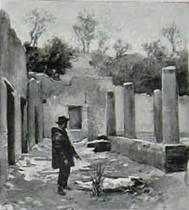 Villa Pisanella. 1900 photo titled “well in which was discovered the treasure….”. Photo published  in the Illustrated London News, 22nd December 1900.