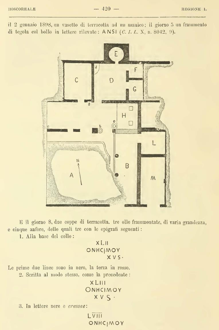 Boscoreale, Villa Rustica in proprietà Cirillo. Notizie degli Scavi, 1898, p.420.