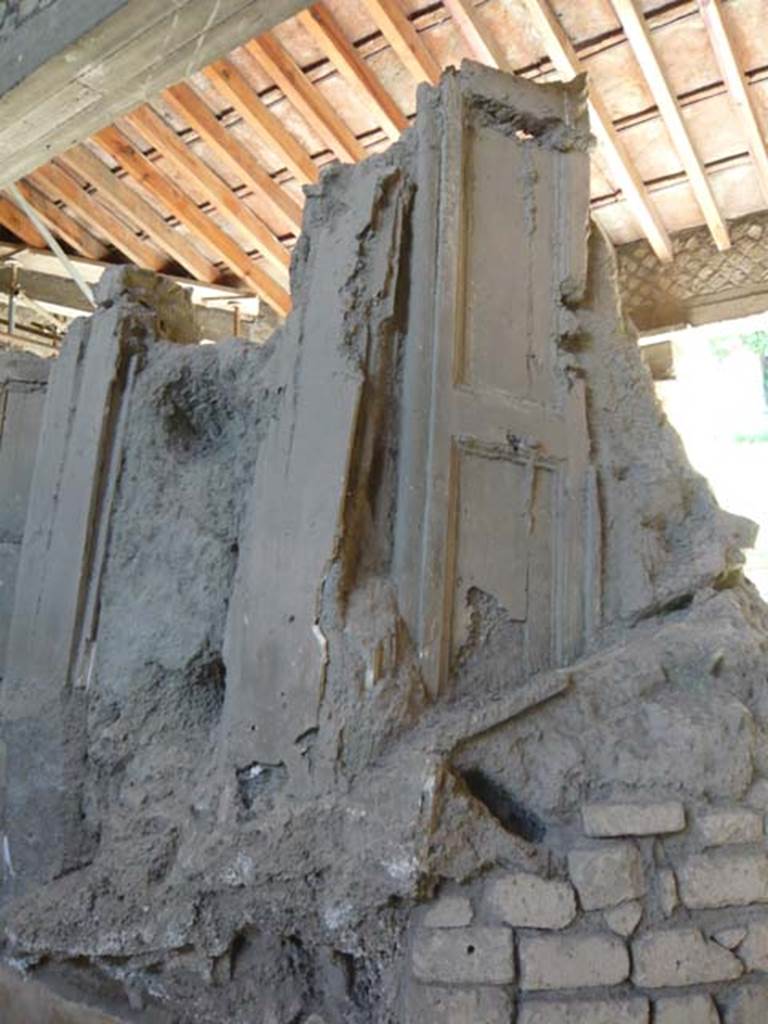 Oplontis, May 2011. Room 15, plaster-cast of window shutters in the south wall. 
Photo courtesy of Buzz Ferebee. 
