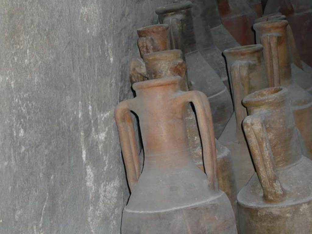 Oplontis, May 2010. Room 22, amphorae. Photo courtesy of Buzz Ferebee. 