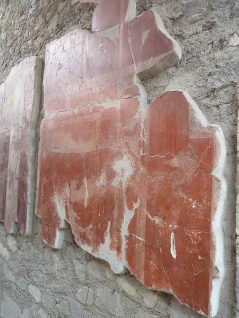 Oplontis, September 2015. Corridor on east side of atrium, north wall.