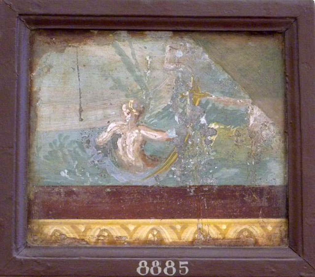 Stabiae, Villa Arianna, found 17th September 1761. Atrium, wall painting of two river divinities.
Now in Naples Archaeological Museum. Inventory number 8885. 
See Sampaolo V. and Bragantini I., Eds, 2009. La Pittura Pompeiana. Electa: Verona, p. 445.
