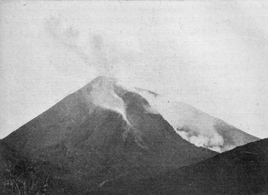 Vesuvius Eruption 1906. Vesuvius summit just before its eruption.