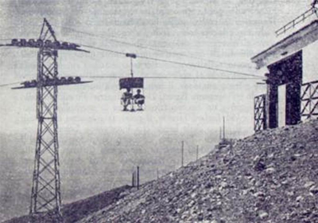 Vesuvius chairlift. The chairlift opened in 1953 and ran until 1984.