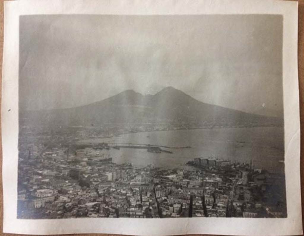 Vesuvius, August 27, 1904. Vesuvius viewed from across the bay. Photo courtesy of Rick Bauer.
