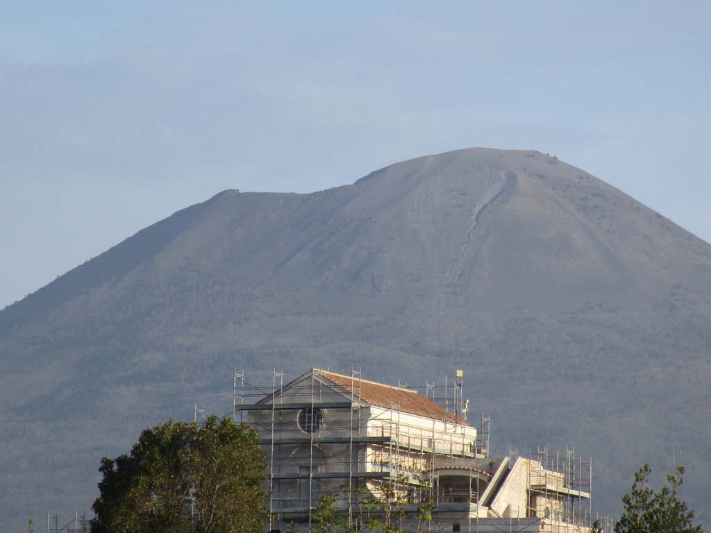 Pompeii. April 2019. Looking north towards Casina dell’Aquila, and Vesuvius. 
Photo courtesy of Rick Bauer.


