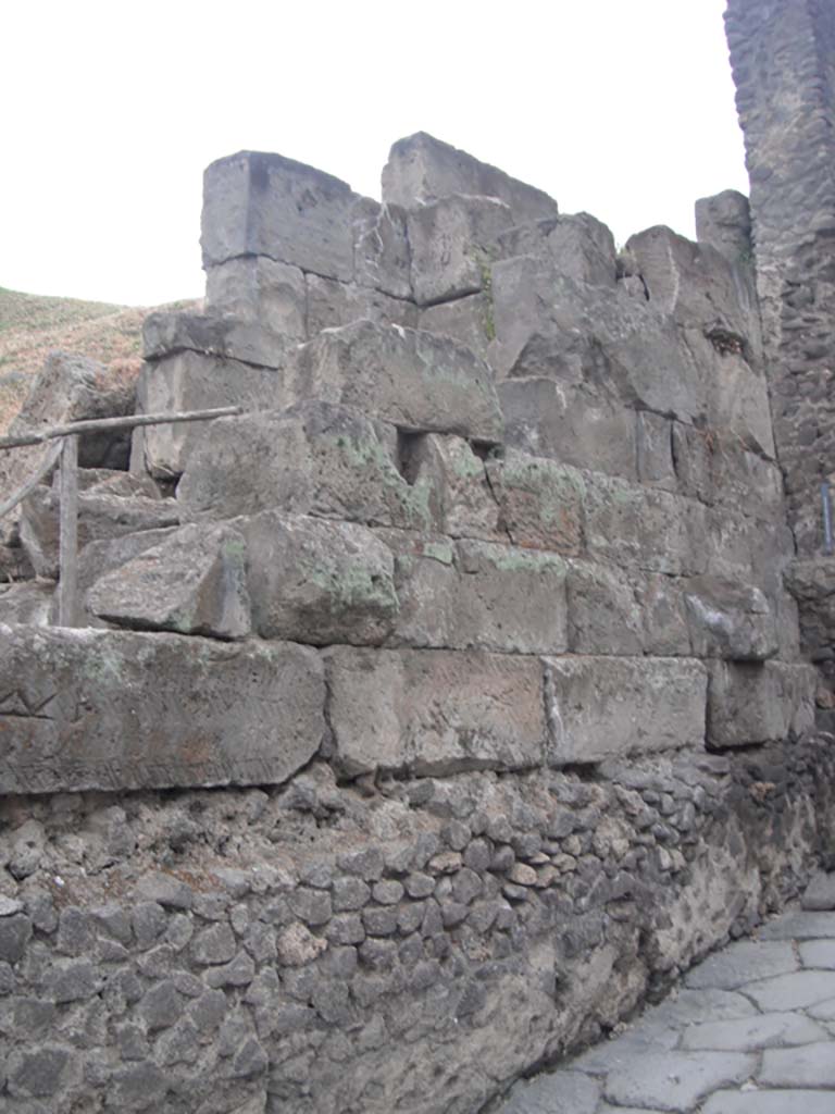 Porta Nocera, Pompeii. May 2011. West side of Gate. Photo courtesy of Ivo van der Graaff.