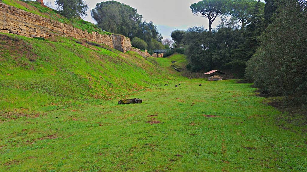 City Walls near Tower III. 2017/2018/2019. Looking east along Walls. Photo courtesy of Giuseppe Ciaramella.